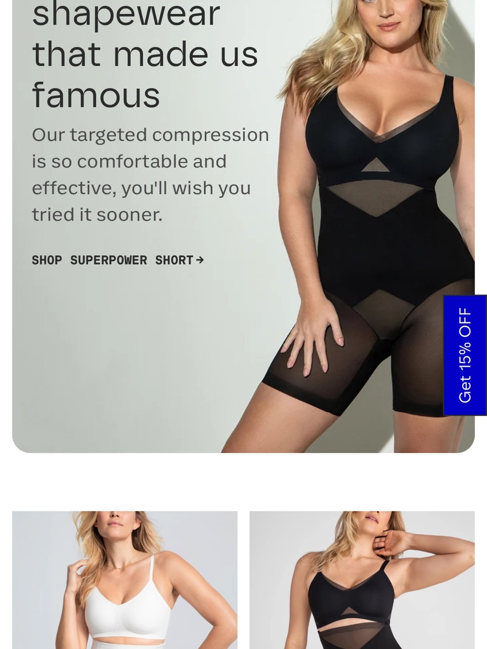 Honeylove Black Targeted Compression Bodysuit